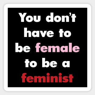 You Don't Have to be Female to be a Feminist Sticker